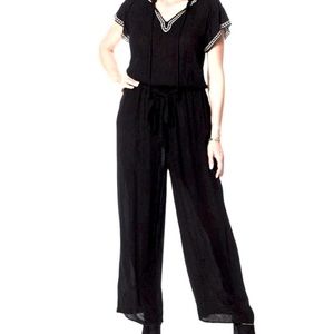 Curations black with white Printed Gauze Jumpsuit